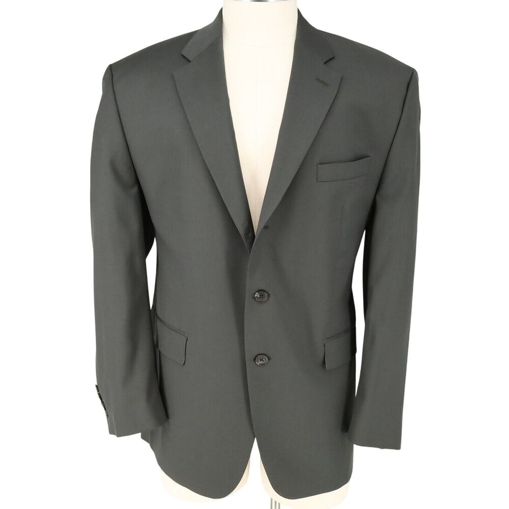 Ralph Ralph Lauren Sport Coat Mens 46R Wool Gray Green Jacket Blazer FLAWS